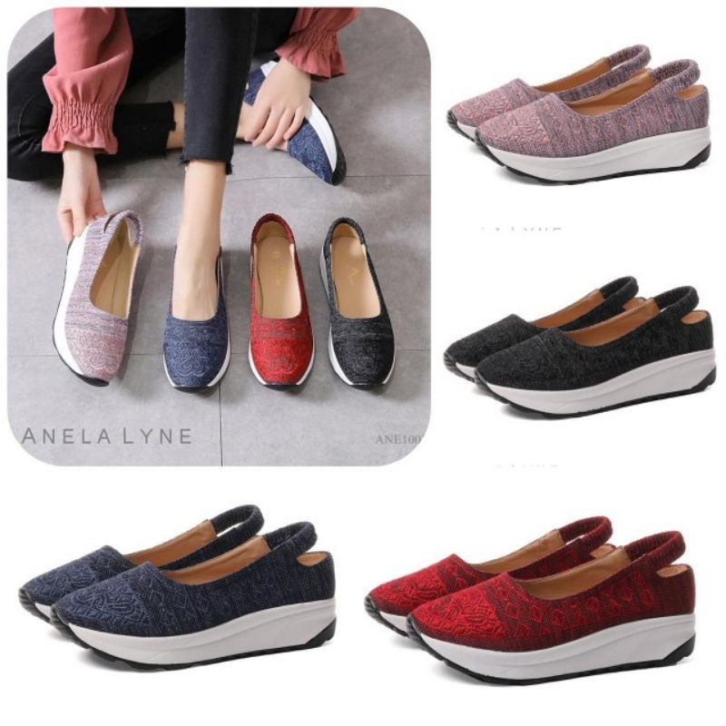 ANELA LYNE CHALYA SHOES ANE1002 Sepatu Sneaker Wedges