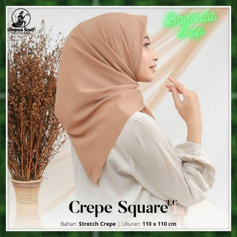 Hijab Segi Empat Crape Square Diamond Laser Cut umama Scraf 100℅ Ori