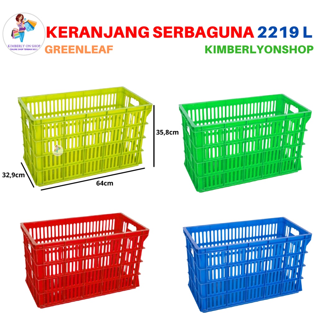 Keranjang Industri Container Rak Piring 11 Inch 2219 L Green Leaf