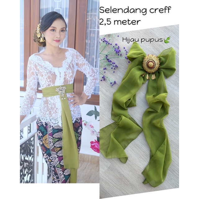 SELENDANG SUTRA CREF-Hijau pupus