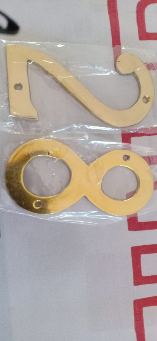 Huruf Angka Nomer Rumah Kuningan Tinggi 10 Cm Angka Nomor 8