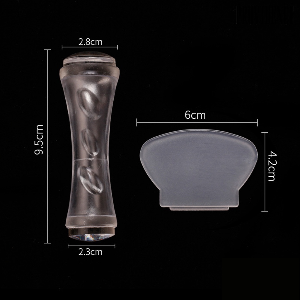 Providence Double Head Nail Stamp Scraper High Elasticity with Scraper Silicone Seal Nail Stamping Printing Tips Tool for Manicure