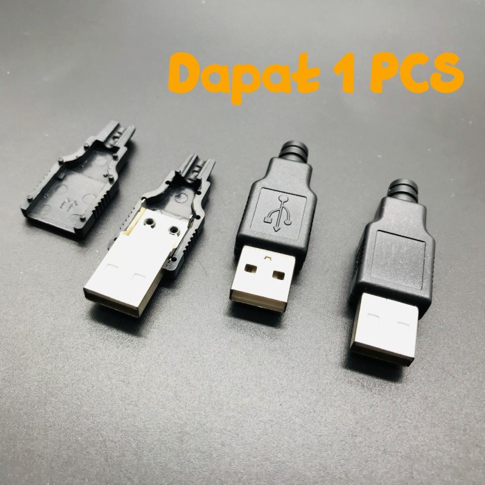 Tipe A Kasing Casing Socket Connector Usb male Type A - 90 4 pin