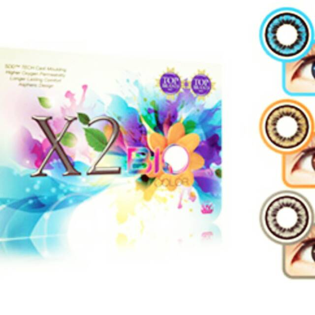 softlens warna x2 bio color lembut untuk mata sensitif ready minus