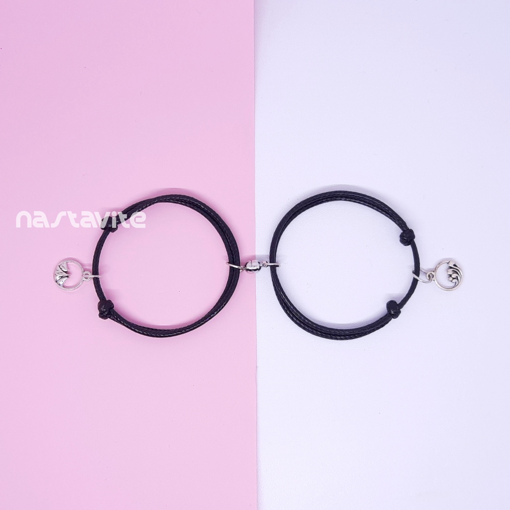 Gelang couple magnet sahabat pacar bestie murah tali korea