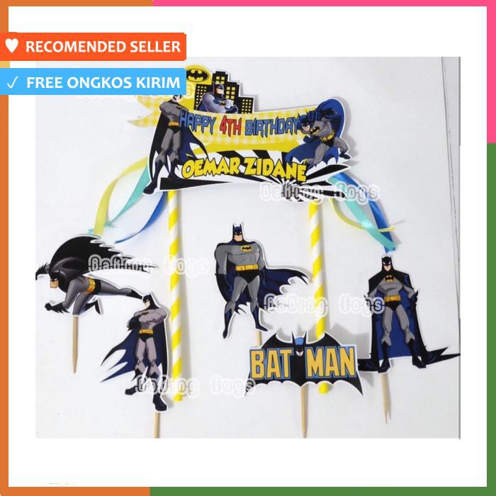 TOPPER CAKE BIRTHDAY BATMAN CUSTOM