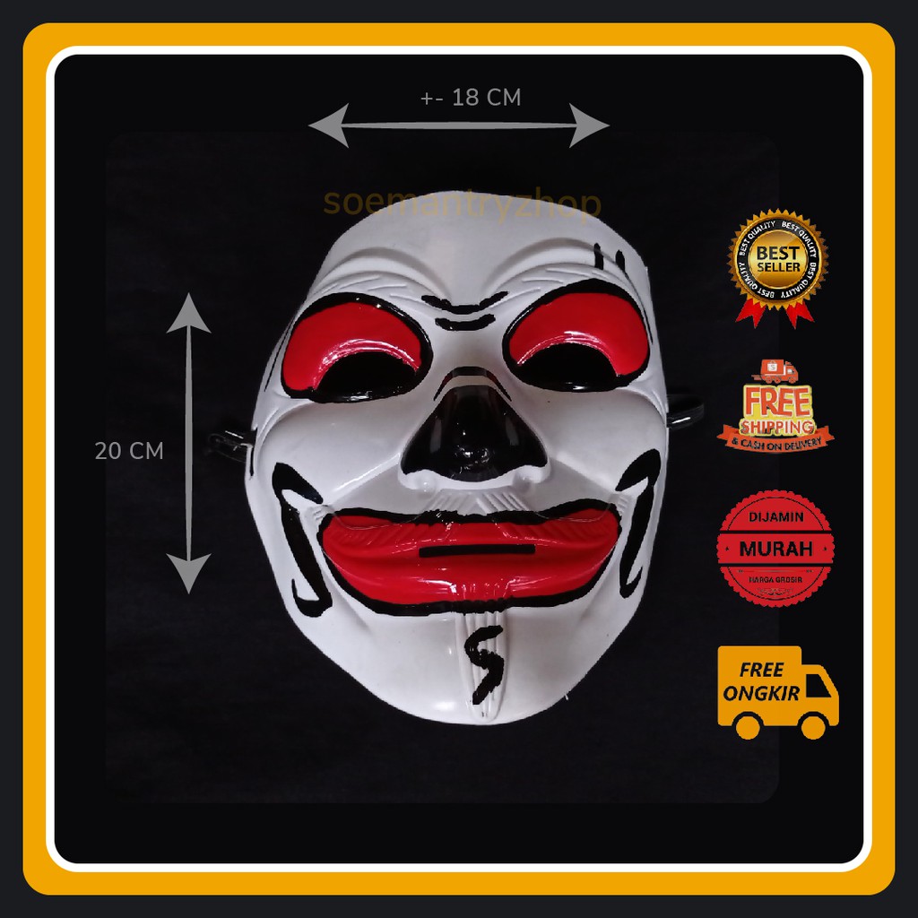 Topeng Bawor Punakawan Topeng karkater bujang Drama ketoprak wayang orang topeng joker custom kostum