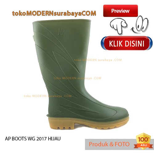 AP BOOTS WG 2017 GREEN Sepatu Boot Air Tinggi Boot Kerja