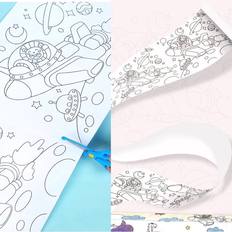 long jumbo coloring paper kertas mewarnai ukuran panjang