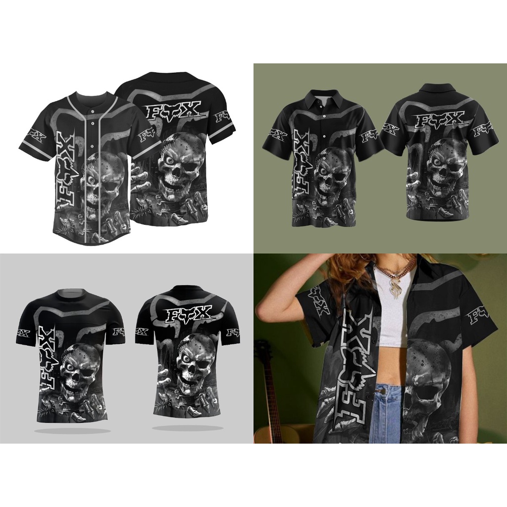 KAOS FOX RACING KEMEJA FOX KEMEJA RACING KAOS RACING BASEBALL FOX art 4 PRINTING SUBLIME