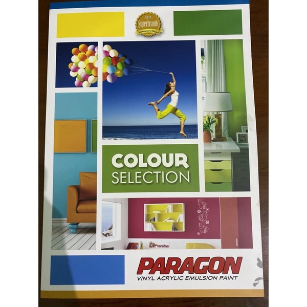 KATALOG WARNA CAT PARAGON COLOUR SELECTION VINYL ACRYLC EMULSION PAINT 20 X 30 CM 2 HALAMAN