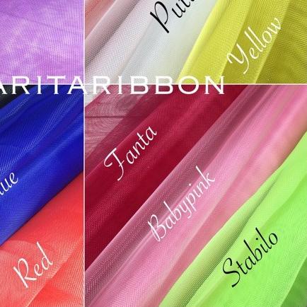 ✱ Kain Crinoline Yure Hardnett Jaringkaku lebar1,5m ☪