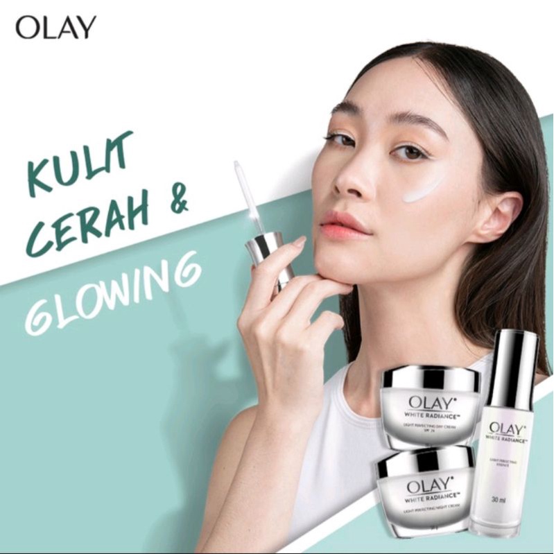 Olay White Luminous Light Day Cream and Night Cream ( Krim Pencerah Pagi Malam 50gram)