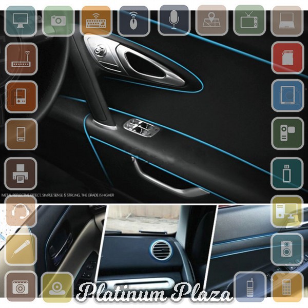 Stiker Dekorasi Interior Mobil 5M - Blue`BDUDQE-