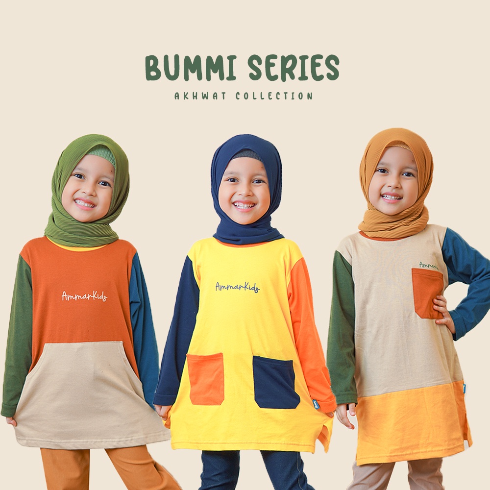 Kaos Anak Perempuan Lengan Panjang Umur 3 - 12 Tahun Ammarkids Bumi Series Baju Atasan Anak Perempuan 2 Tahun 3 Tahun 6 Tahun 8 Tahun 10 Tahun Distro Murah