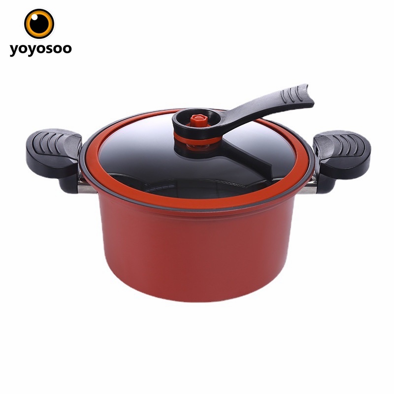 Panci Presto Teflon Pressure Cooker Pot Anti Lengket Panci Presto 3,5 Liter-YOYOSOO