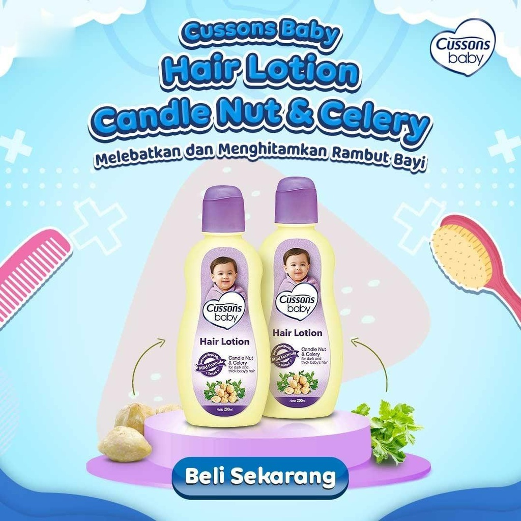 ★ BB ★  Cussons Baby Hair Lotion - Losion Rambut Bayi 50 ml - 100ml