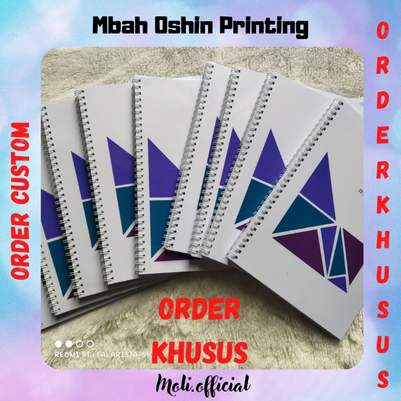 

Notebook Spiral Custom A5 desain siap cetak / Buku Tulis custom / Souvenir Training Free Pulpen dan Gantungan Buku Motivasi