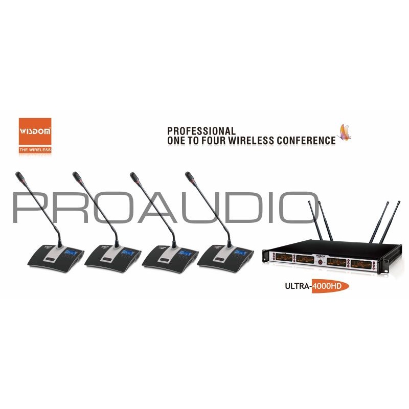 Mic Wisdom Ultra 4000 HD Ultra4000 HD Ultra-4000 HD 4 Channel Mic Meja