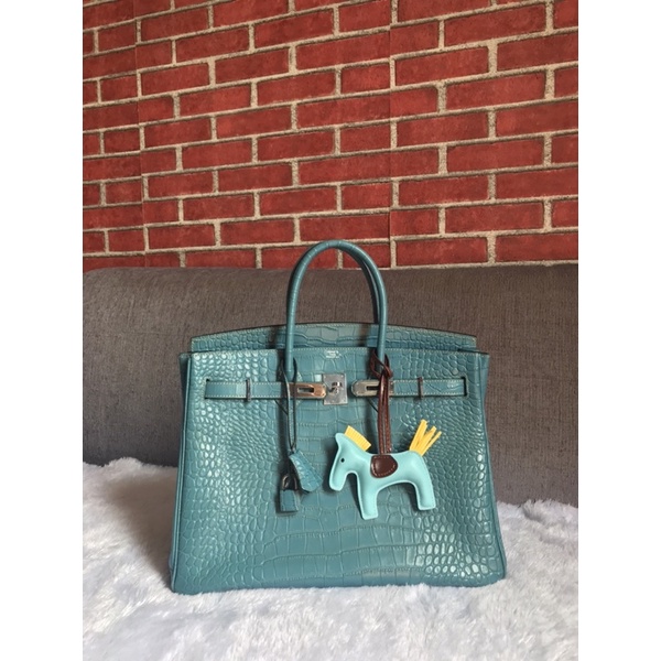 hermes birkin preloved croco real leather size 30