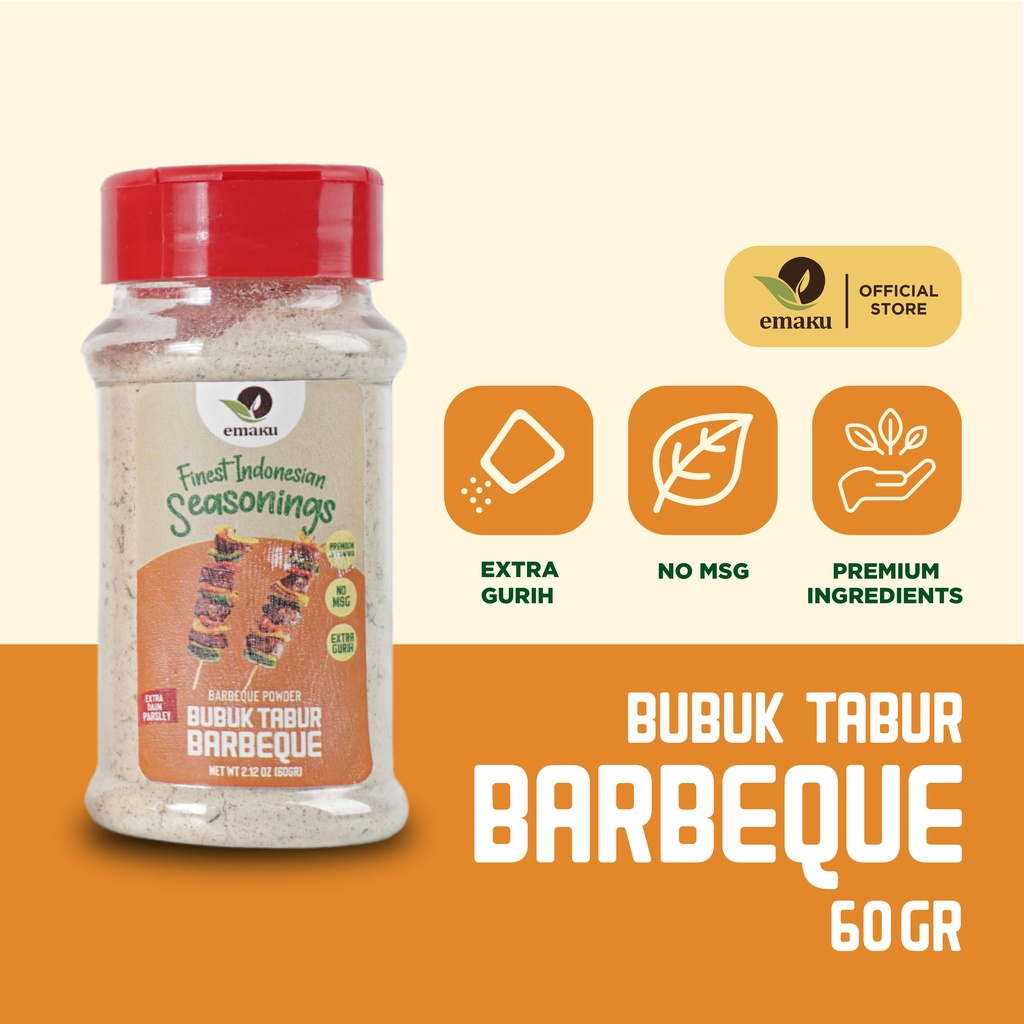 

Emaku Barbeque Powder Bumbu Masak Dapur Tabur Bubuk BBQ 60gr Non MSG