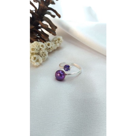 Mutiara lombok asli | Cincin perak asli batu permata 1 mutiara air tawar