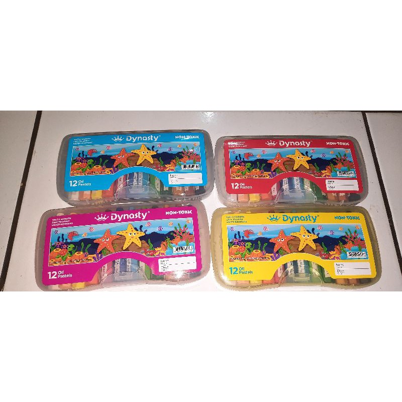 

crayon 12 warna, Dynasty Oil Pastels 12 collor non toxic