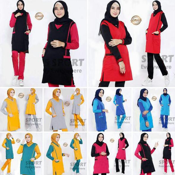 SETELAN BAJU OLAHRAGA TRAINING MUSLIM SETELAN BAJU SENAM WANITA HOODIE SETELAN SETELAN TRAINING