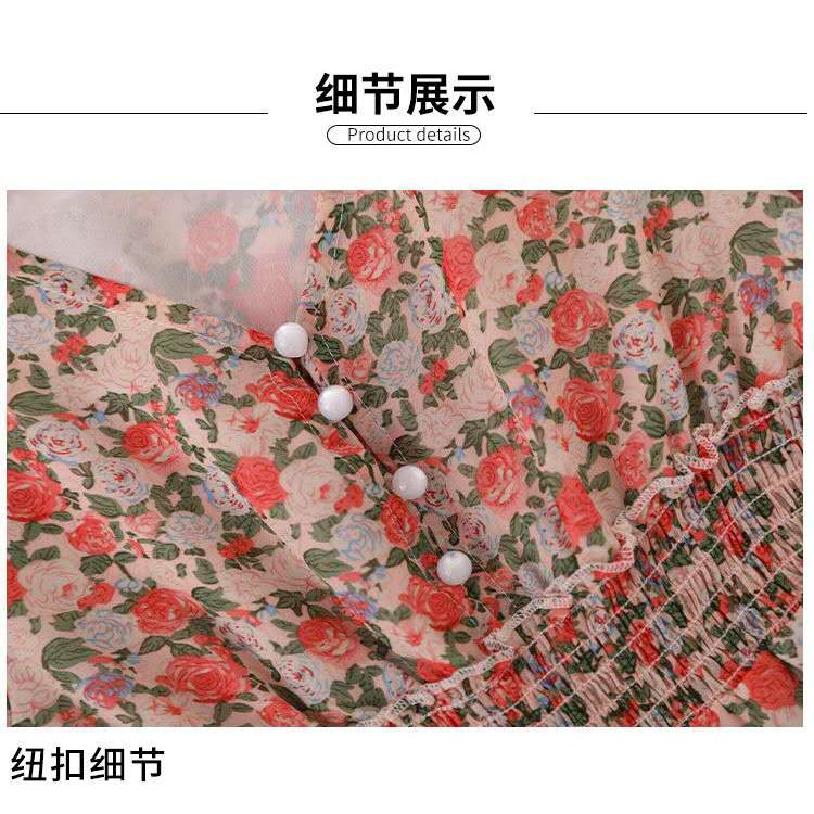 Gaun anak perempuan style casual bahan Chiffon dress anak cewek import 5-10 tahun-7