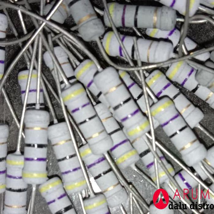 Resistor 47 Ohm 47R 47Ohm 2Watt 2 Watt Toleransi 5% Pcmelebik54 Berkualitas