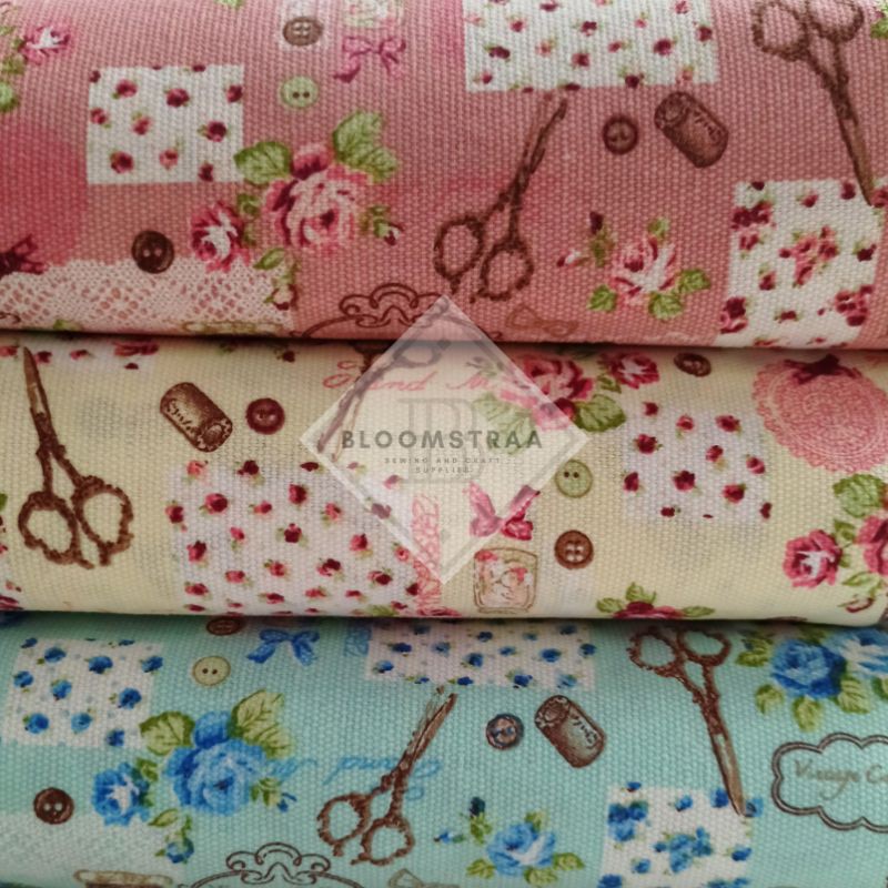 Part 6 Kain kanvas 50x50 cm Bahan Kanvas Perca fat quarter canvas murah 50 cm