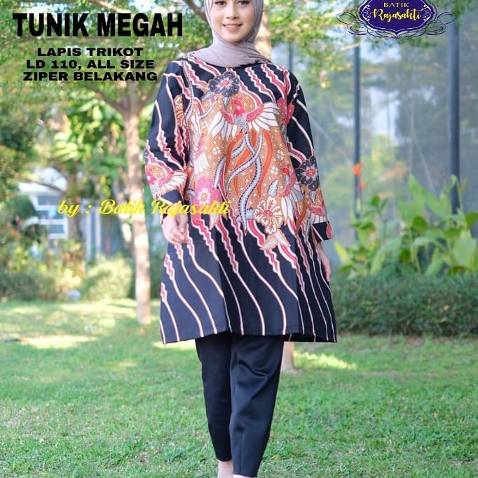 (PREMIUM) TUNIK BATIK CORAK MEWAH Bahan Katun Primisima | #RS618