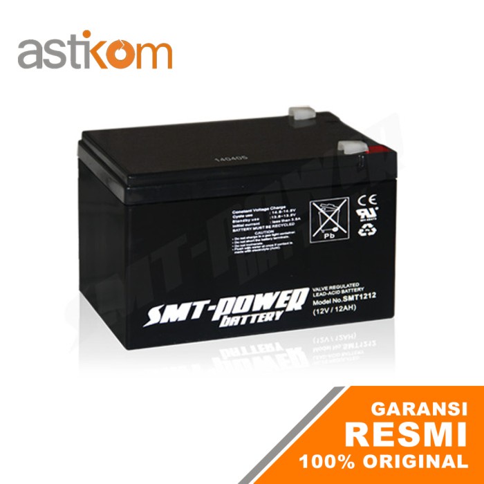 Power Battery Baterai UPS Samoto SMT1212 12V 12AH Aki Kering