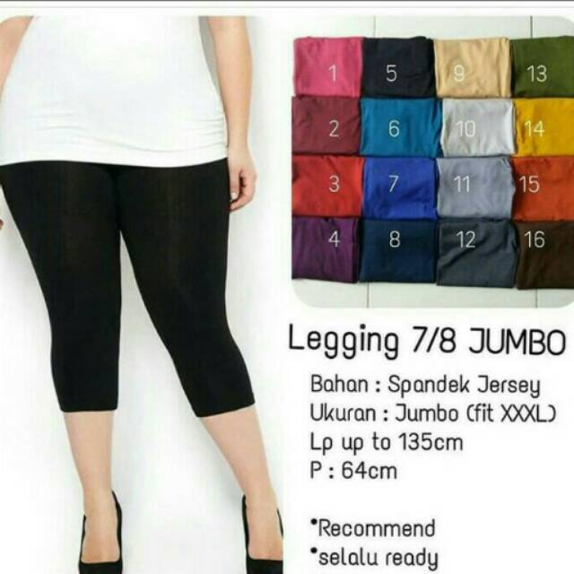 Legging Pendek Jumbo 7/8 Spandek