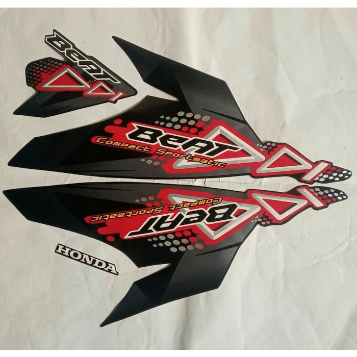 stiker striping honda beat karbu 2011 hitam