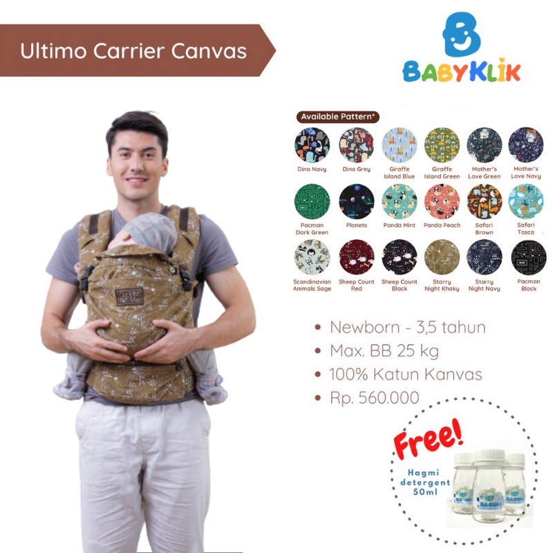 [FREE GIFT] CuddleMe SSC Ultimo Canvas Baby Carrier Gendongan Hipseat Bayi Ergonomis