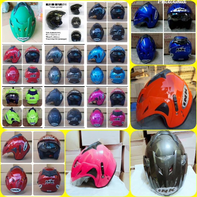 Helm JP8 DOUBLE  VISOR  untuk dewasa FREE PACKING BOX