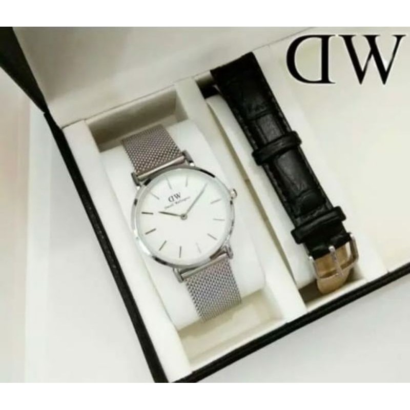 jam tangan terbaru Dw paket freee tali+box d.3.2cm. 105rb