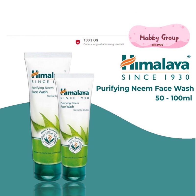 Himalaya purifying ORI✔️ neem face wash scrub mask series sabun muka wajah kulit 50ml 100ml 150ml