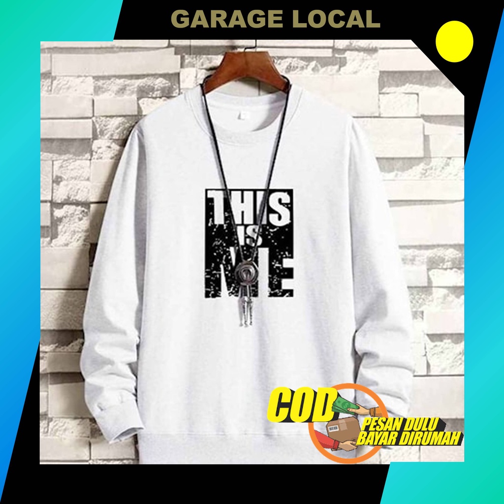 Sweeter Cn Putih Pria Crewneck Distro Kekinian Crawneck Keren Laki Laki Crew Neck Cowok Terbaru XXL