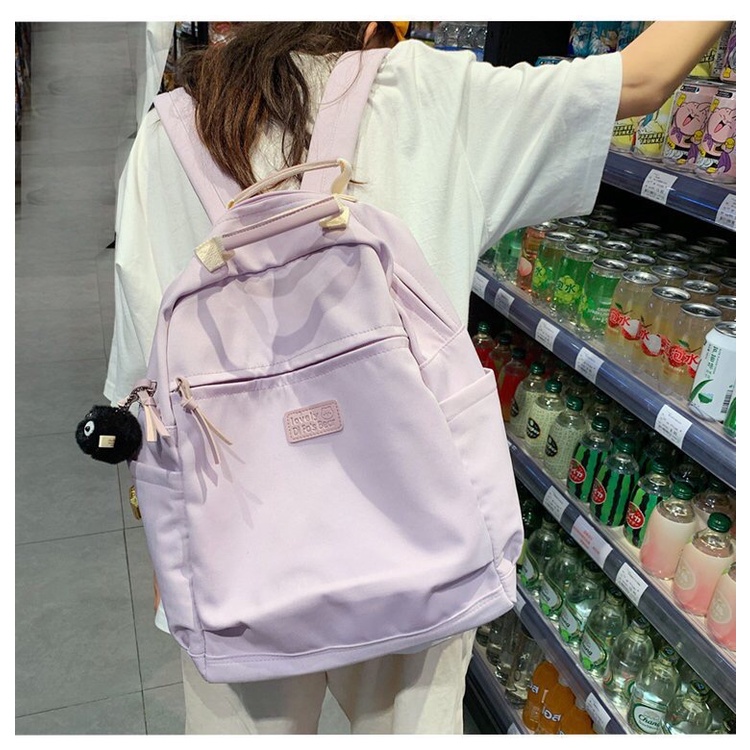 Tas ransel Pastel Maru Korean backpack Import polos Tas sekolah laptop lucu kuliah remaja perempuan ulzzang