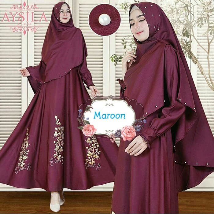 SPESIAL ATASAN PAKAIAN WANITA MUSLIM GAUN SETELAN baju muslim risma syari gaun pesta jumbo xxl mewah