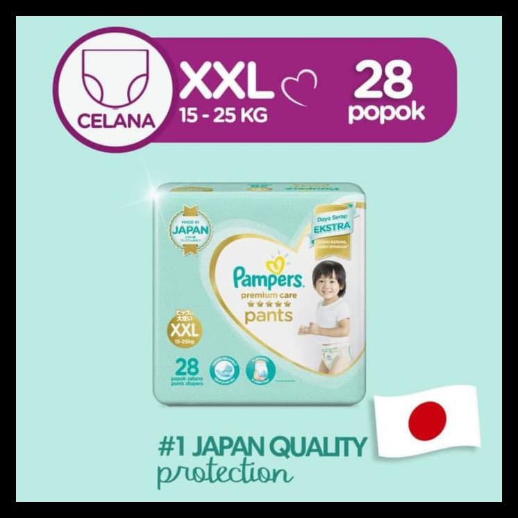 TERMURAH Pampers Premium Soft XXL 28 Premium Care XXL28