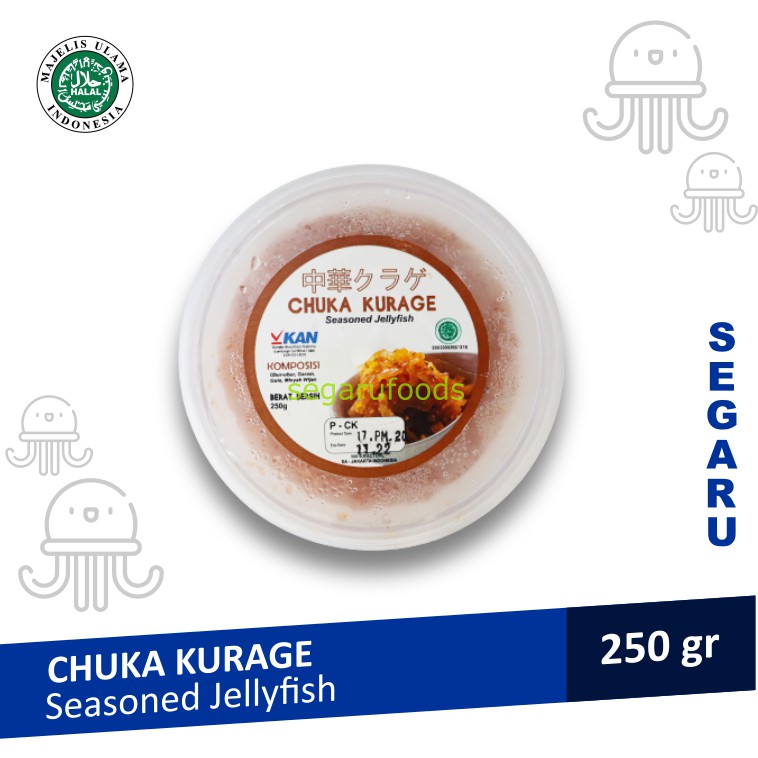 Chuka Kurage | Seasoned Jelly Fish | Ubur-Ubur Halal MUI 250 Gram