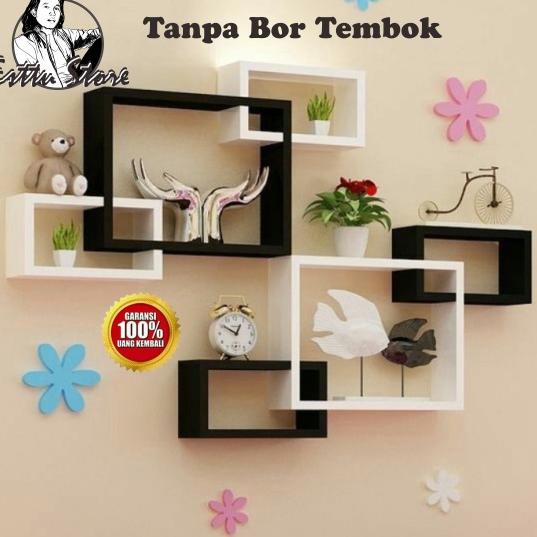 RAK DINDING SERBAGUNA - Hiasan Dinding, Rak dinding, kotak, tempel, Minimalis, Sudut, Kamar, Ruang t