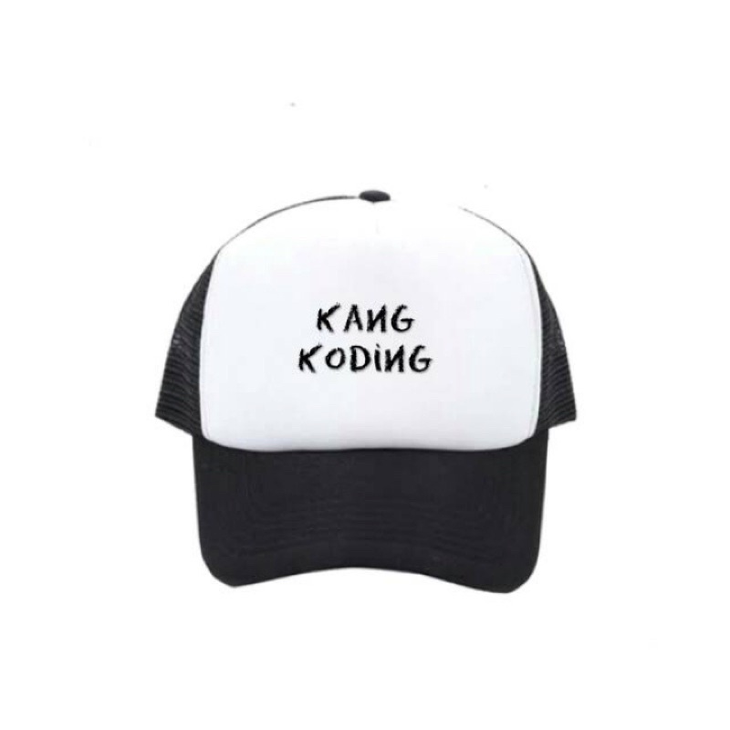 Topi Trucker Kang Koding - HITAM PUTIH