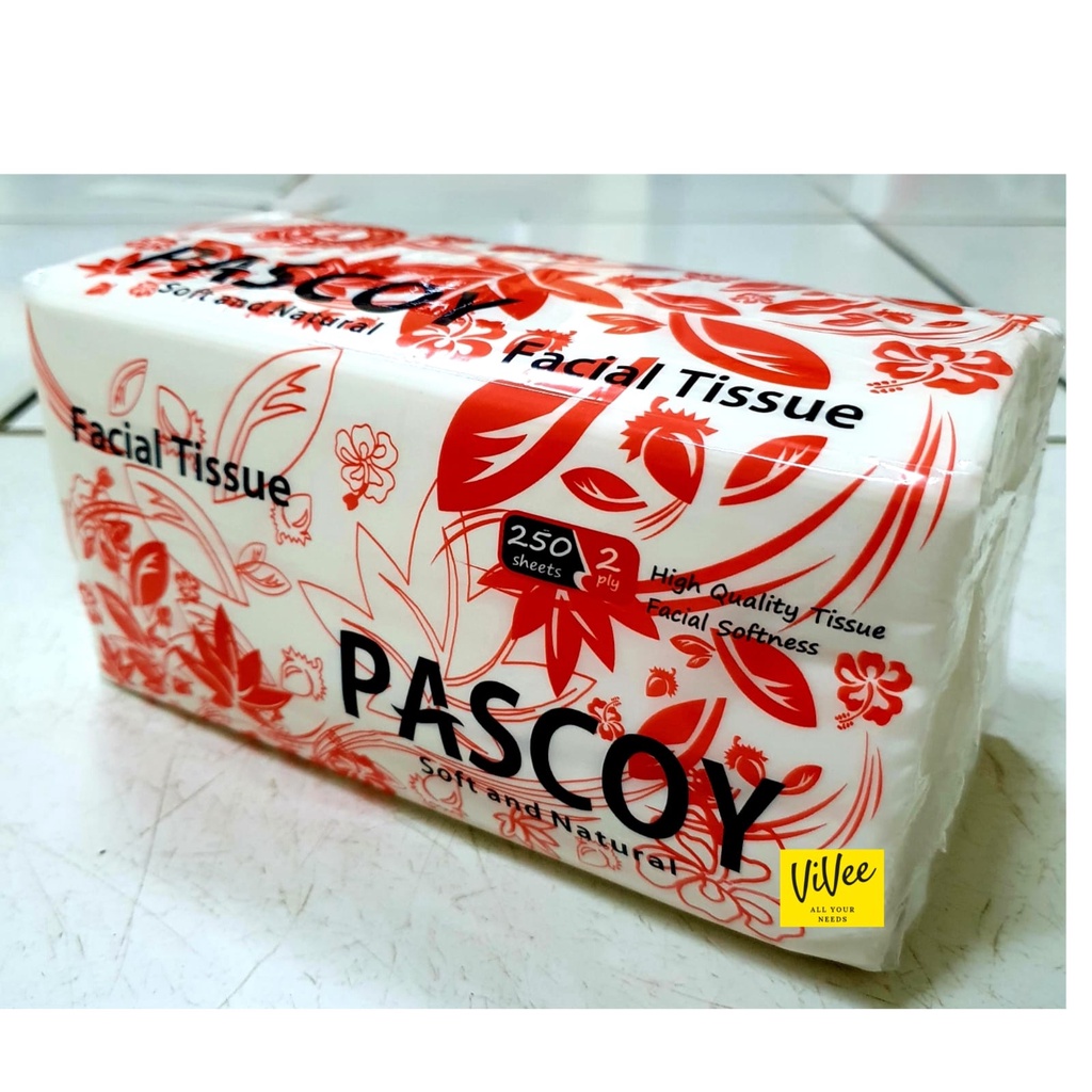 TISU PasCoy 250 sheets Facial tissue !!