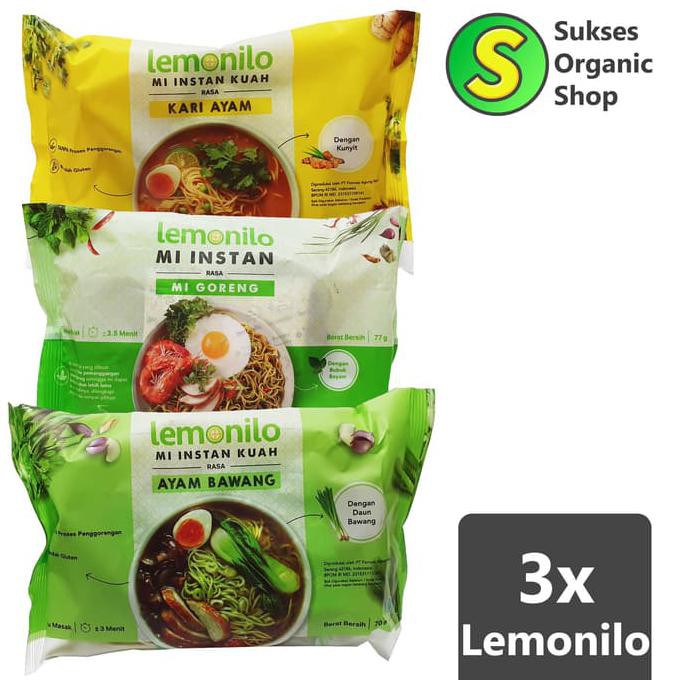 

DISKON HARGA Paket Isi 3 Mie Instant Sehat | 70gr | Lemonilo MN88