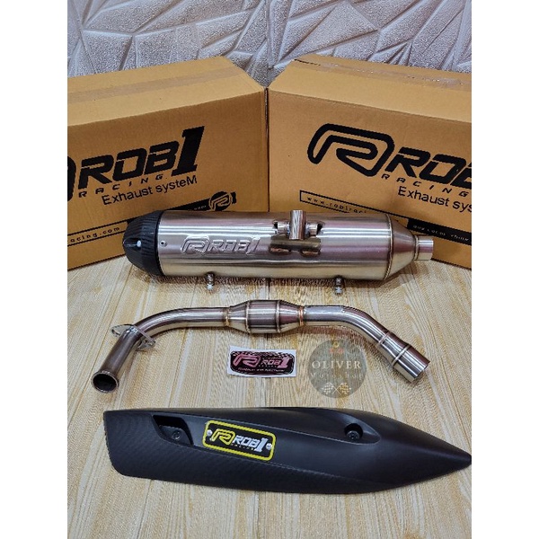 Knalpot Rob1 Standard Racing Nmax Old dan Nmax Old Bore Up- V Cap