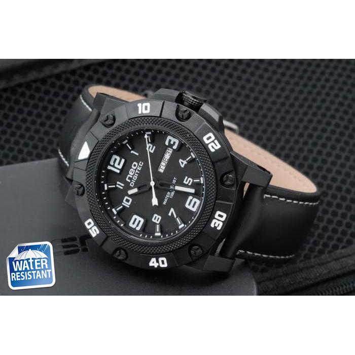 Jam Tangan Pria / Cowok Digitec Neo Original Leather / Kulit Black Army